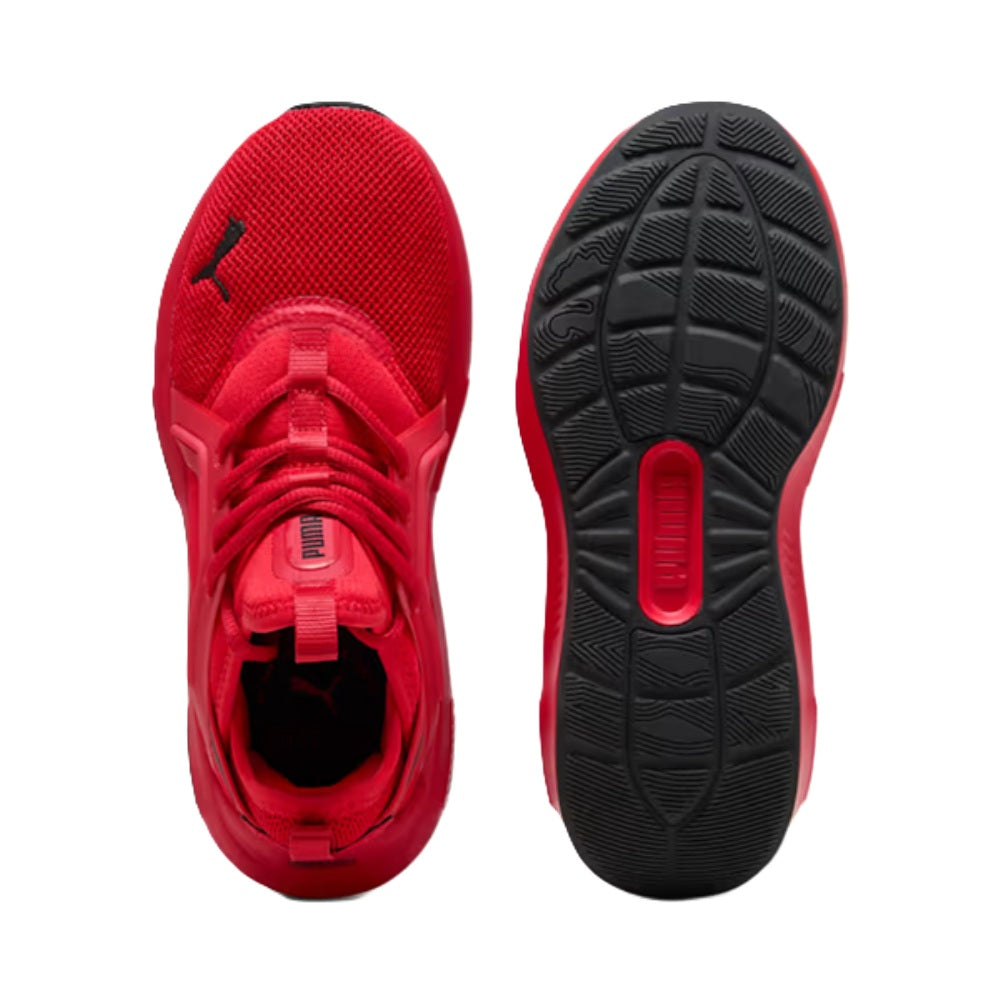 Big Kid's Puma Softride Enzo 5 Jr For All Time Red-Puma Black (401510 02)