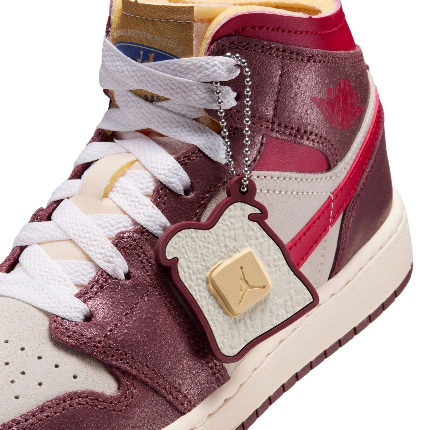 Big Kid's Jordan 1 Mid SE Coconut Milk/Varsity Red (HF3196 100)