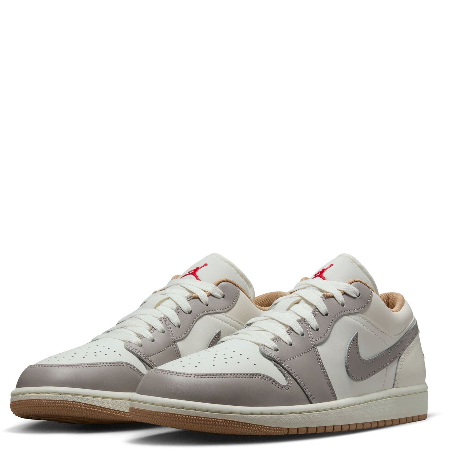 Men's Jordan 1 Low Sail/fire Red-college Grey (553558 169) Sneakers - Premium Brand Shoes for Men and Women
