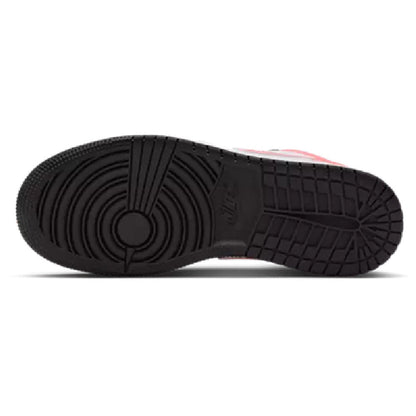 Big Kid's Jordan 1 Low Black/Pink Gaze-White (553560 025)