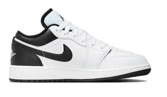Big Kid's Jordan 1 Low White/Black-White (553560 132)
