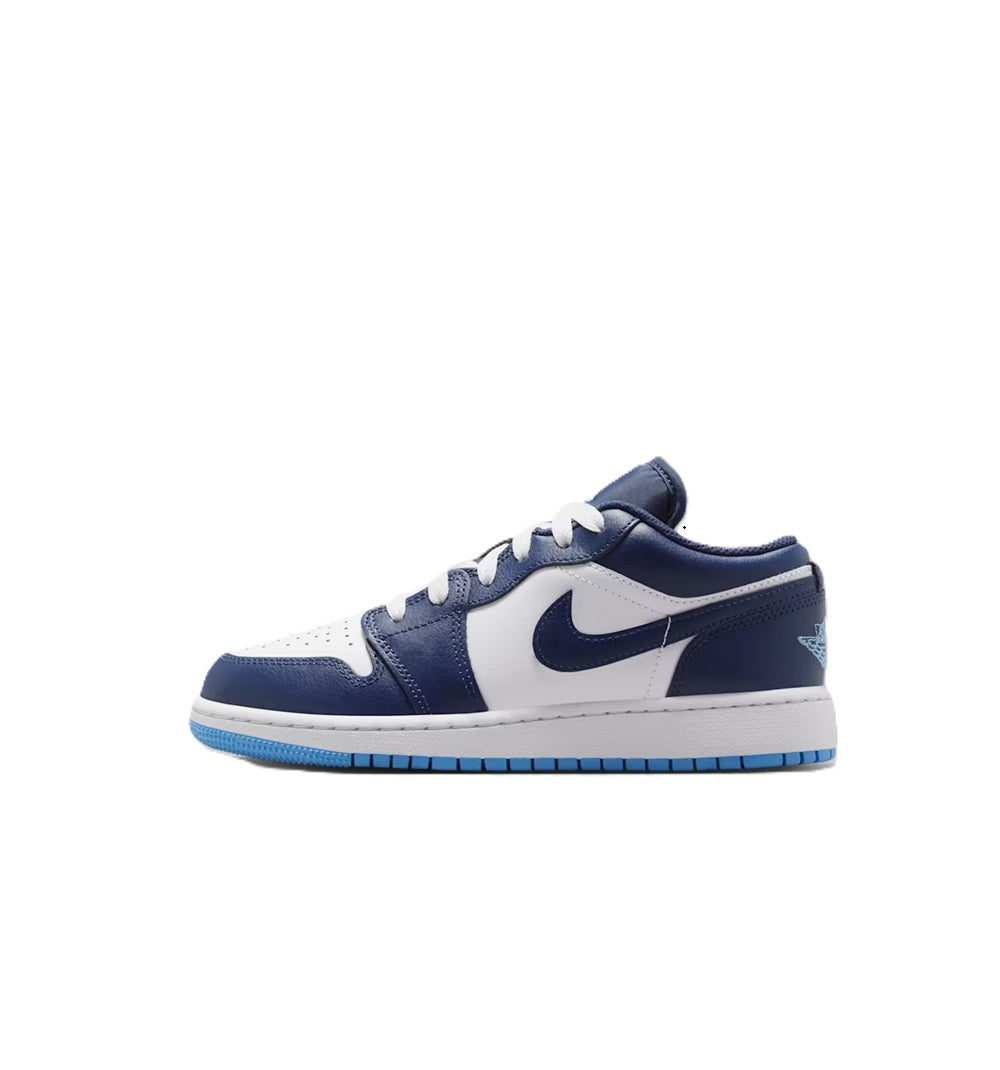 Big Kid's Jordan 1 Low Midnight Navy/University Blue (553560 404)