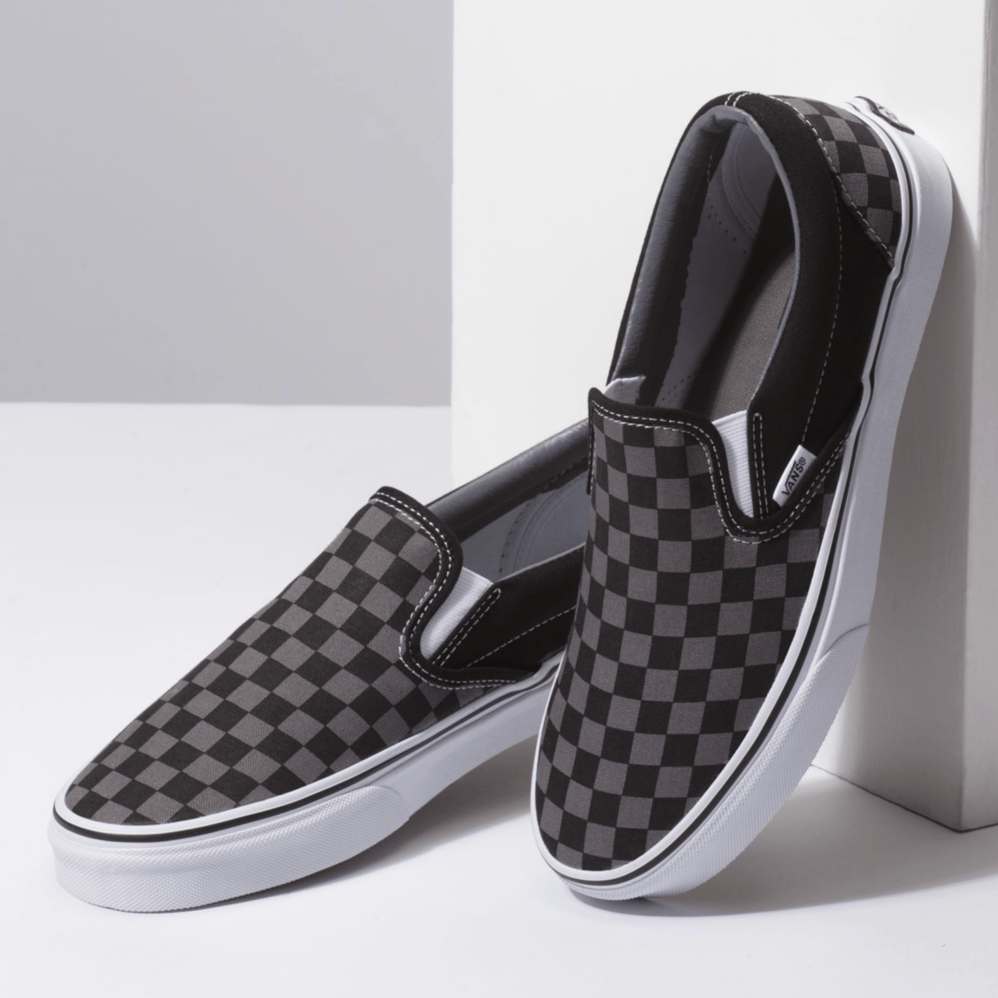Checkerboard Slip on Sneakers - Premium Brand Shoes for Men and Women