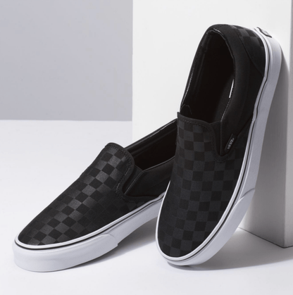 Checkerboard Slip on Sneakers - Premium Brand Shoes for Men and Women