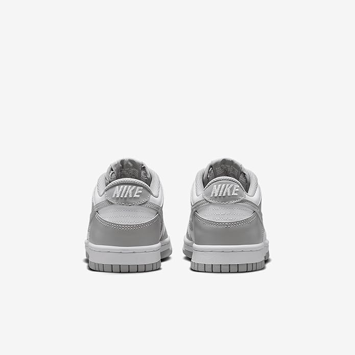 Big Kid's Nike Dunk Low White/Lt Smoke Grey-White (FB9109 123)