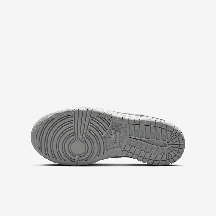 Big Kid's Nike Dunk Low White/Lt Smoke Grey-White (FB9109 123)