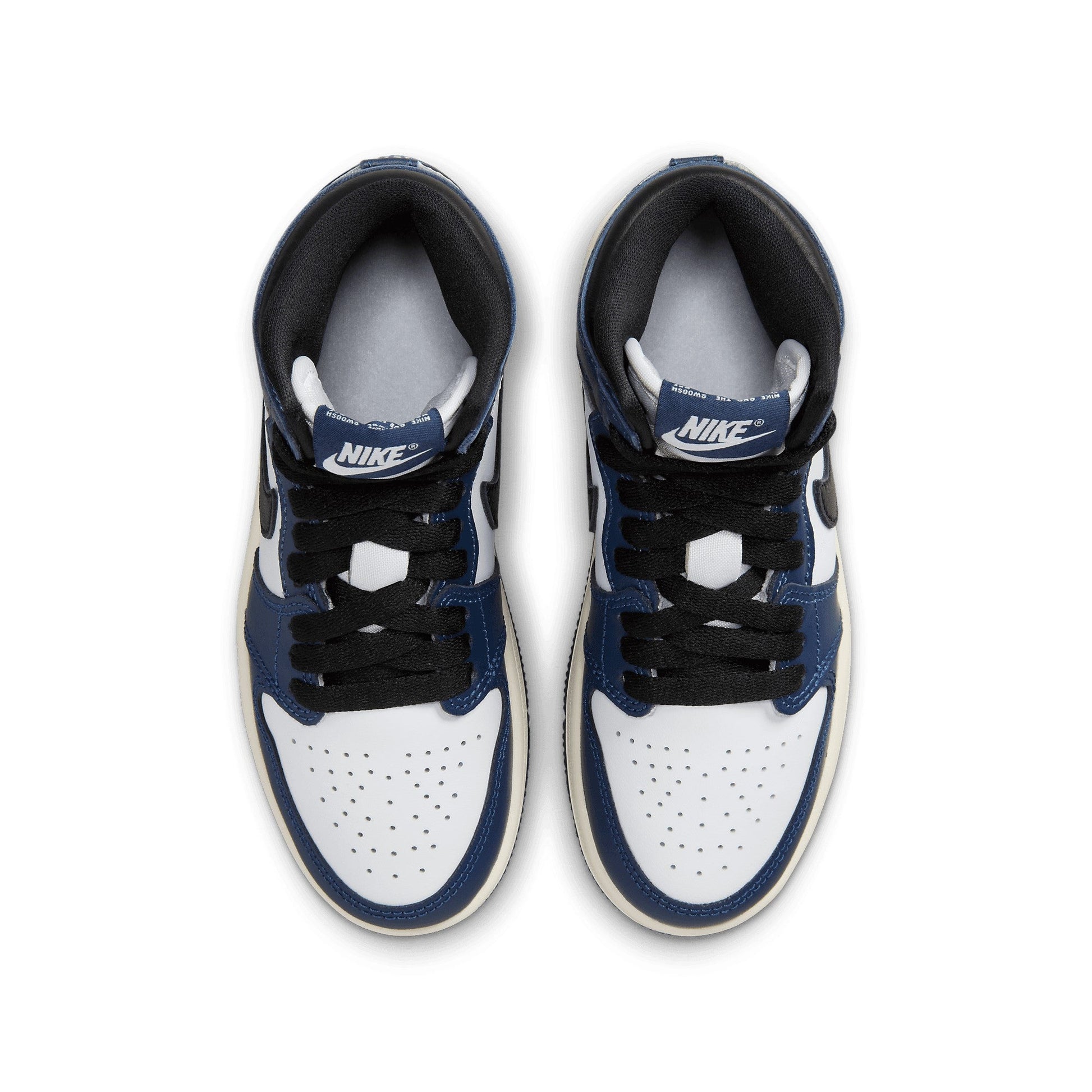 Big Kid's Jordan 1 Retro High OG Midnight Navy/Bck-Wht-Sail (FD1437 401)
