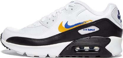 Big Kid's Nike Air Max 90 GS NN White/Deep Royal Blue (FJ4592 100)