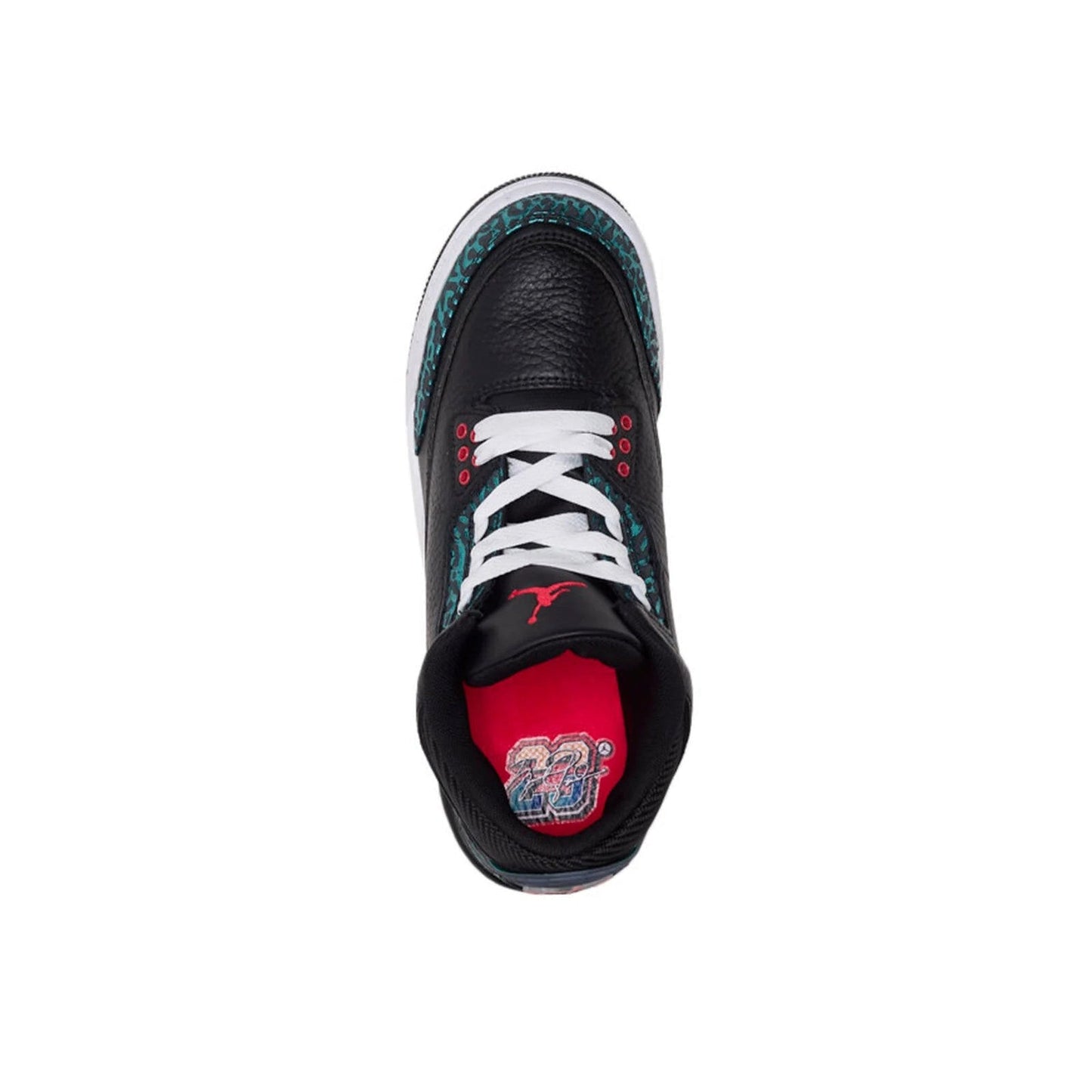 Big Kid's Jordan 3 Retro "Moto" Black/Siren Red-Hyper Jade (FV5437 001)