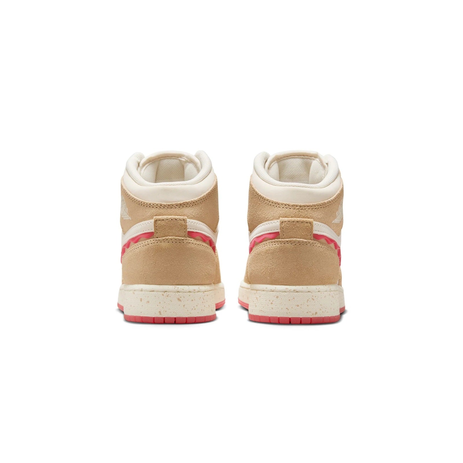 Big Kid's Jordan 1 Mid SE Desert/Fusion Red-Pale Ivory (HJ5958 206)