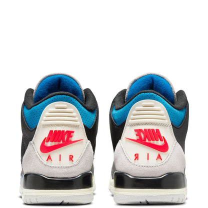 Big Kid's Jordan 3 Retro "Rare Air" Blk/Chil Rd-Neutral Gry (IB8968 004)