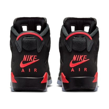 Big Kid's Jordan 6 Retro "Infrared Salesman" Black/Lt Crimson (IQ1275 001)